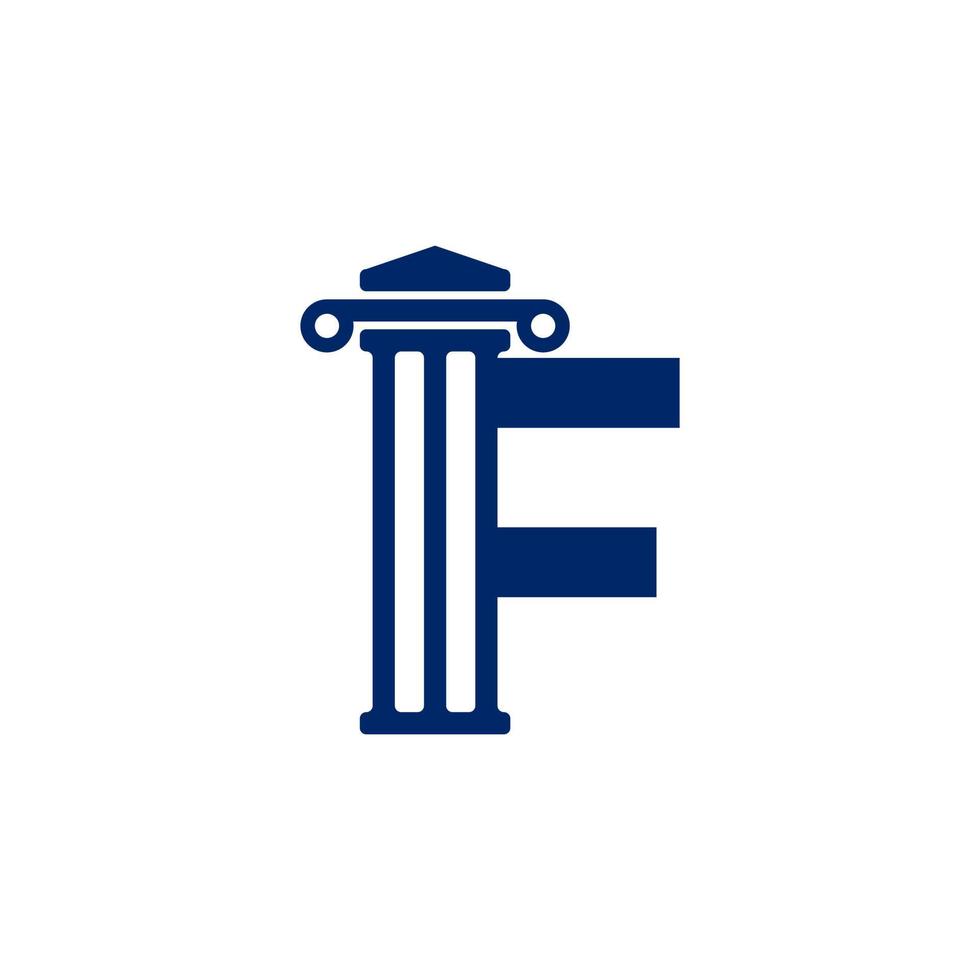 elemento del modello di progettazione del logo della lettera f dello studio legale vettore
