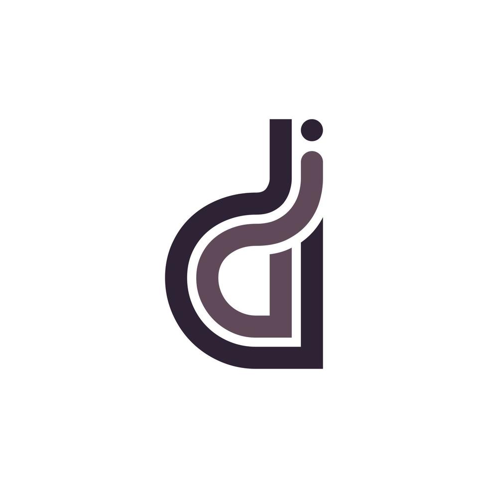 lettera iniziale d logo stile linea multipla con ispirazione per il design vettoriale dell'icona del punto simbolo