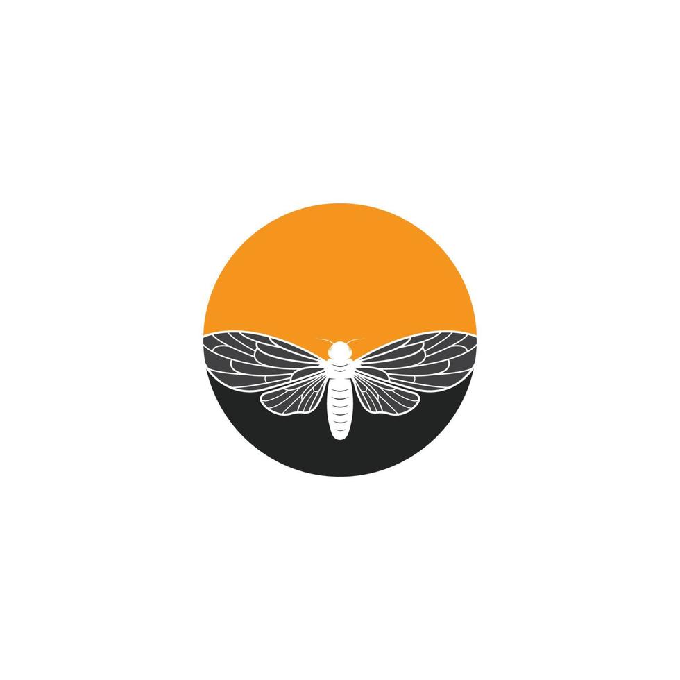 modello icona vettore logo cicala