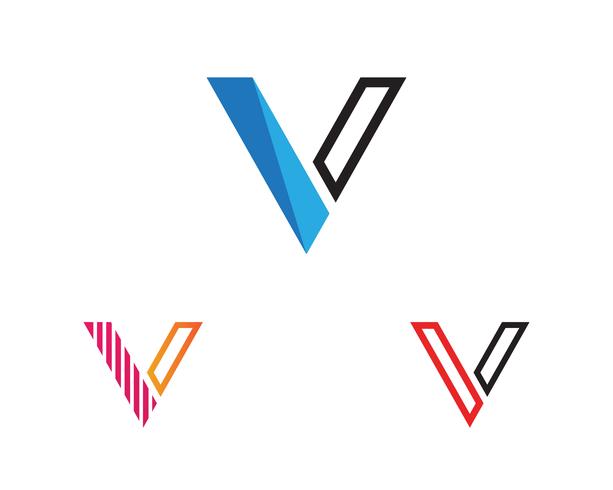 V logo e simbolo icona del modello vettoriale