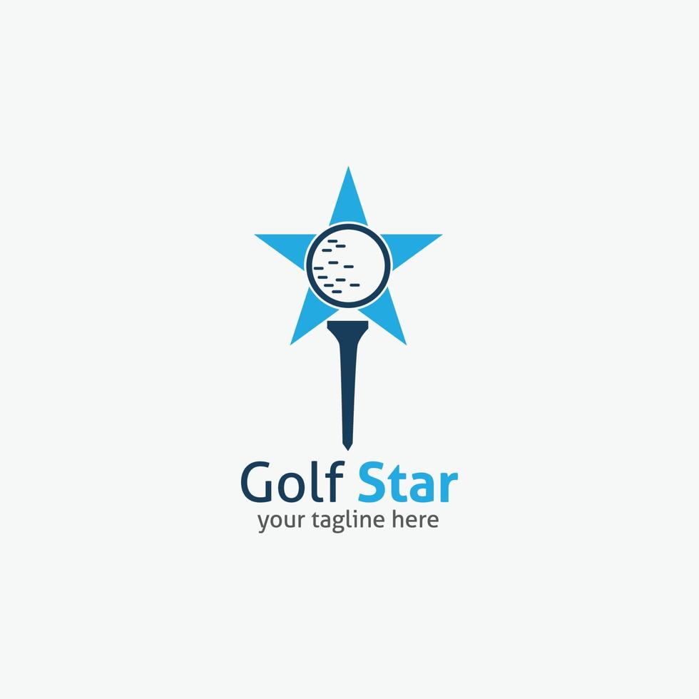 illustrazione di disegno vettoriale del logo di golf