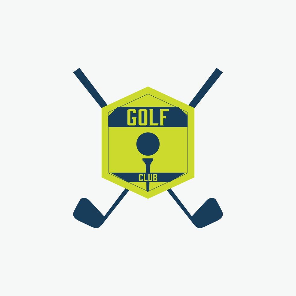 illustrazione di disegno vettoriale del logo di golf