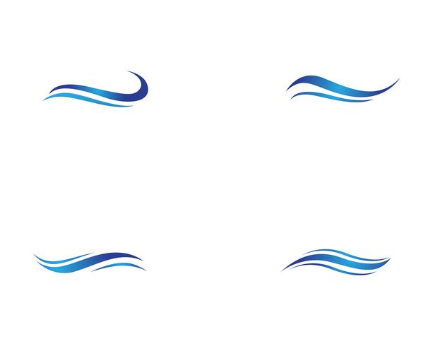 Loghi e icone di Wave Water vettore