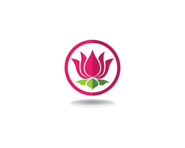 Vector le icone del modello di progettazione di logo dei fiori di Lotus di bellezza di vettore