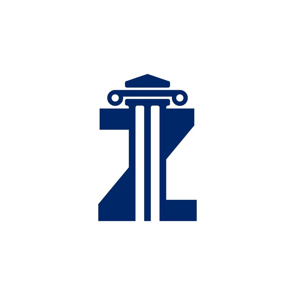 elemento del modello di progettazione del logo della lettera z dello studio legale vettore