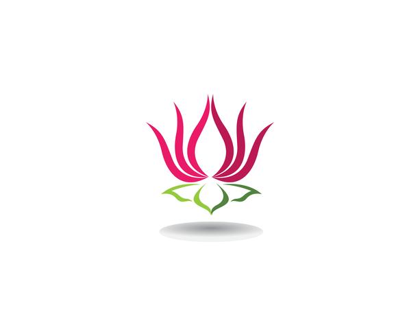 Vector le icone del modello di progettazione di logo dei fiori di Lotus di bellezza di vettore