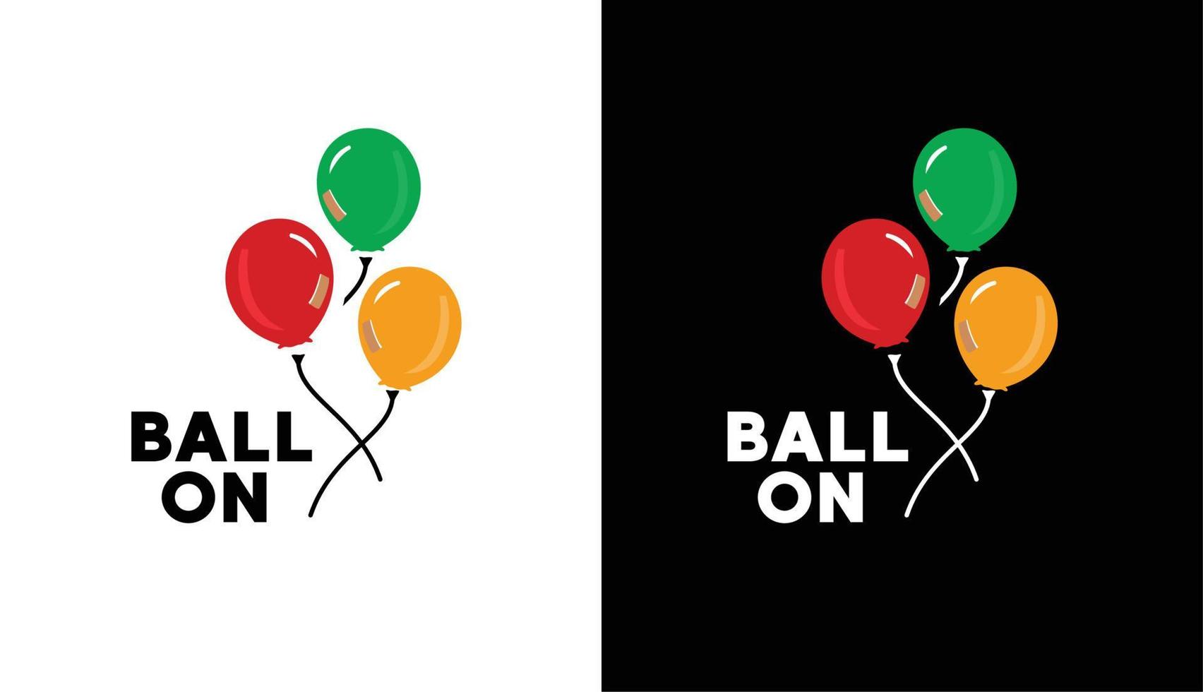 logo a palloncino minimalista, palloncino moderno e semplice, adatto per giocattoli, vestiti e altre attività vettore