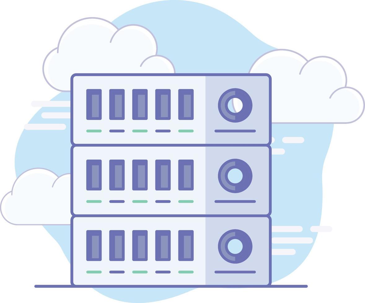 hosting di icone vettoriali isolate che possono essere facilmente modificate o modificate