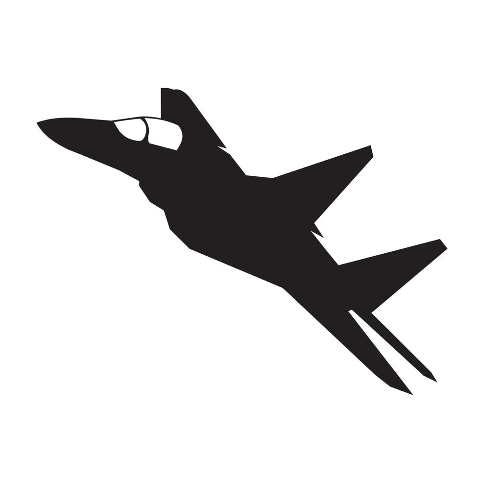 jet da combattimento silhouette disegno vettoriale