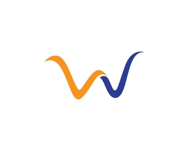 W logo e simbolo vettore