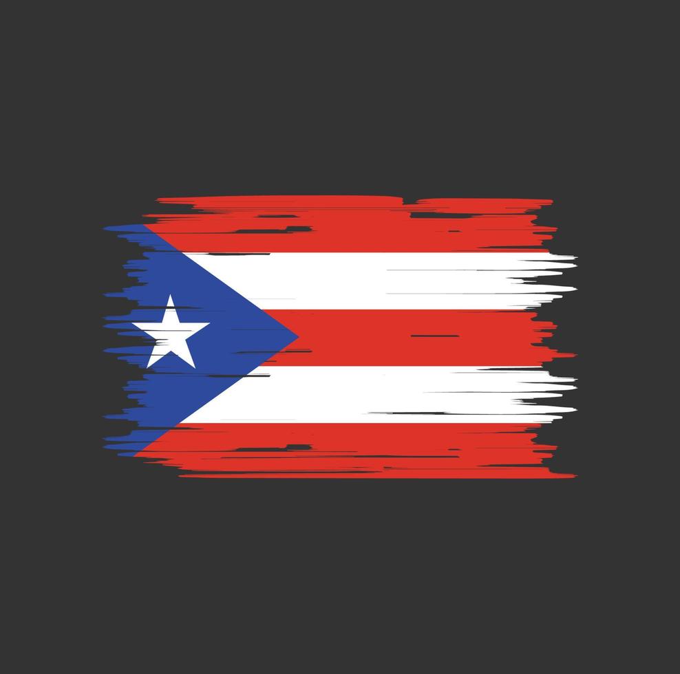 pennello bandiera porto rico. bandiera nazionale vettore