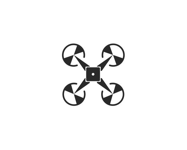 Drone logo e simbolo illustrazione vettoriale