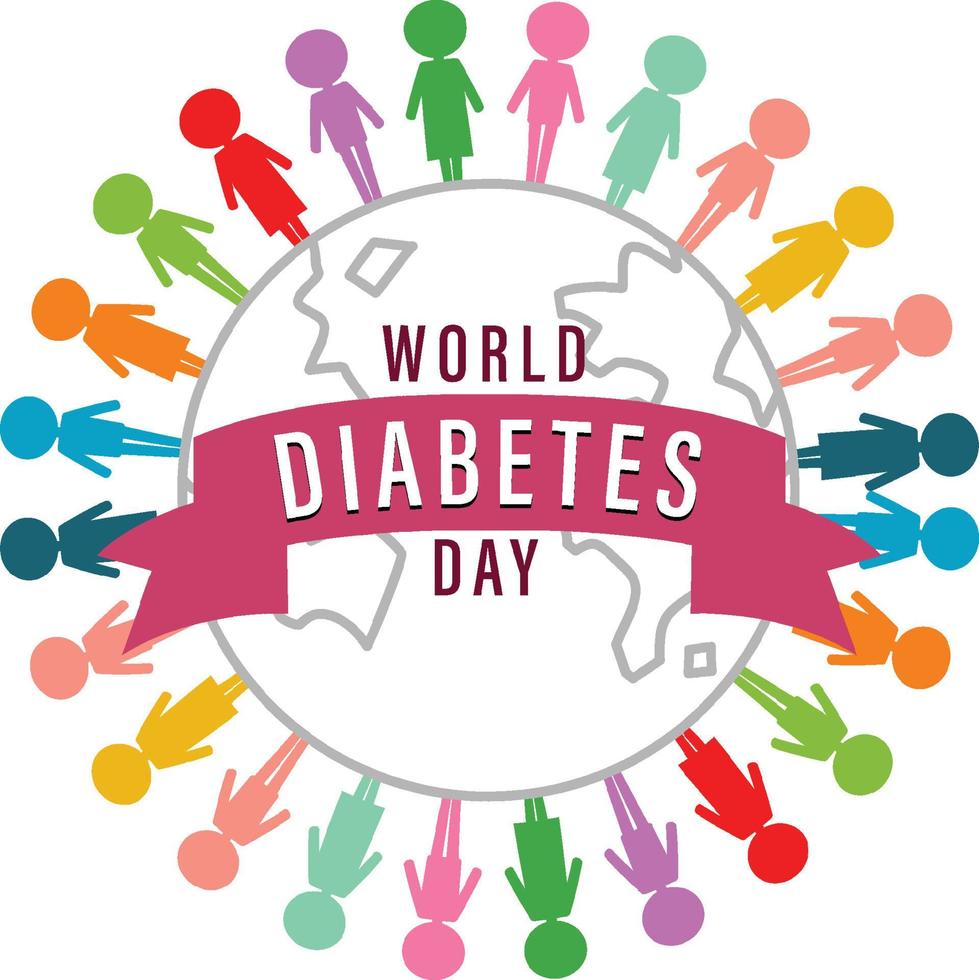 poster per la giornata mondiale del diabete vettore