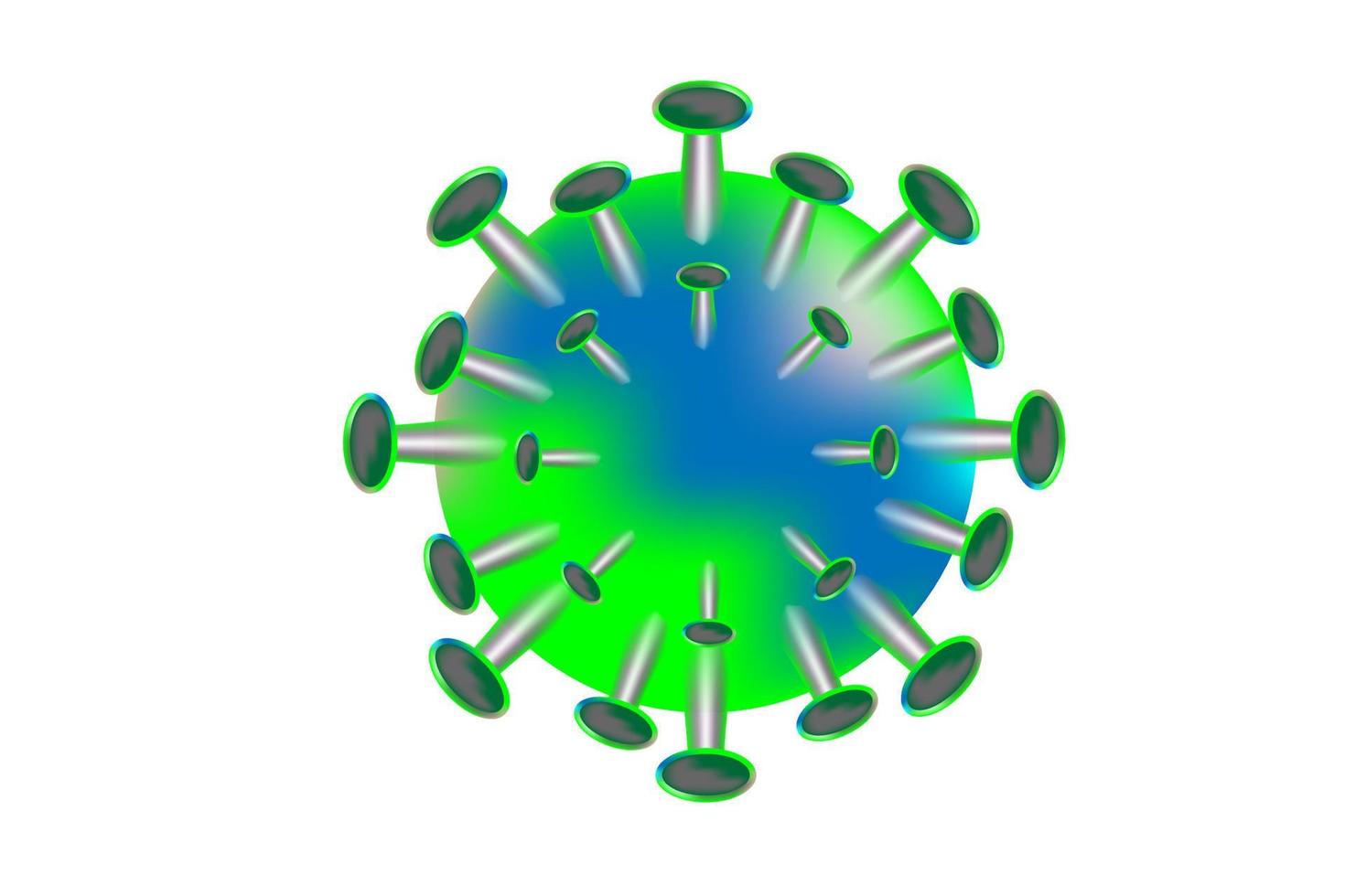 illustrazione di virus verdi vettore