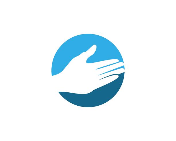 Icona di vettore del modello di cura della mano Logo simboli di affari
