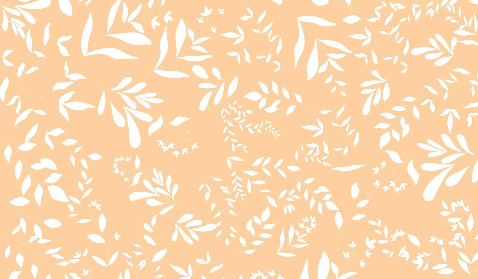 simpatico motivo floreale nel piccolo fiore. stampa ditsy. trama vettoriale senza soluzione di continuità. modello elegante per stampe di moda. stampa con piccoli fiori bianchi. sfondo arancione chiaro.
