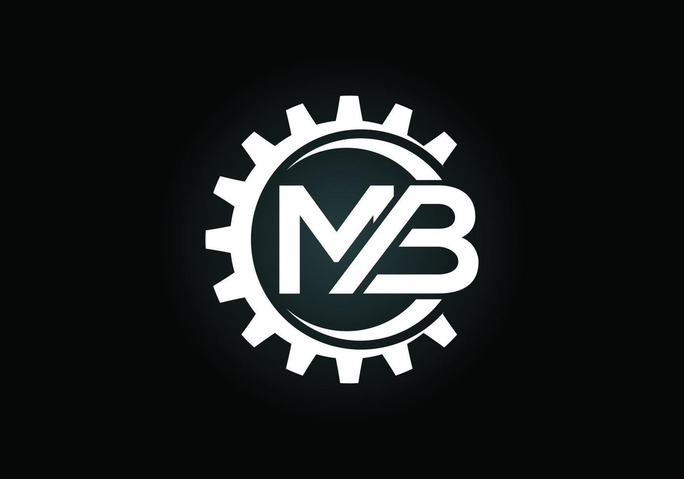 lettera iniziale mb logo design vector. simbolo grafico dell'alfabeto per l'identità aziendale vettore