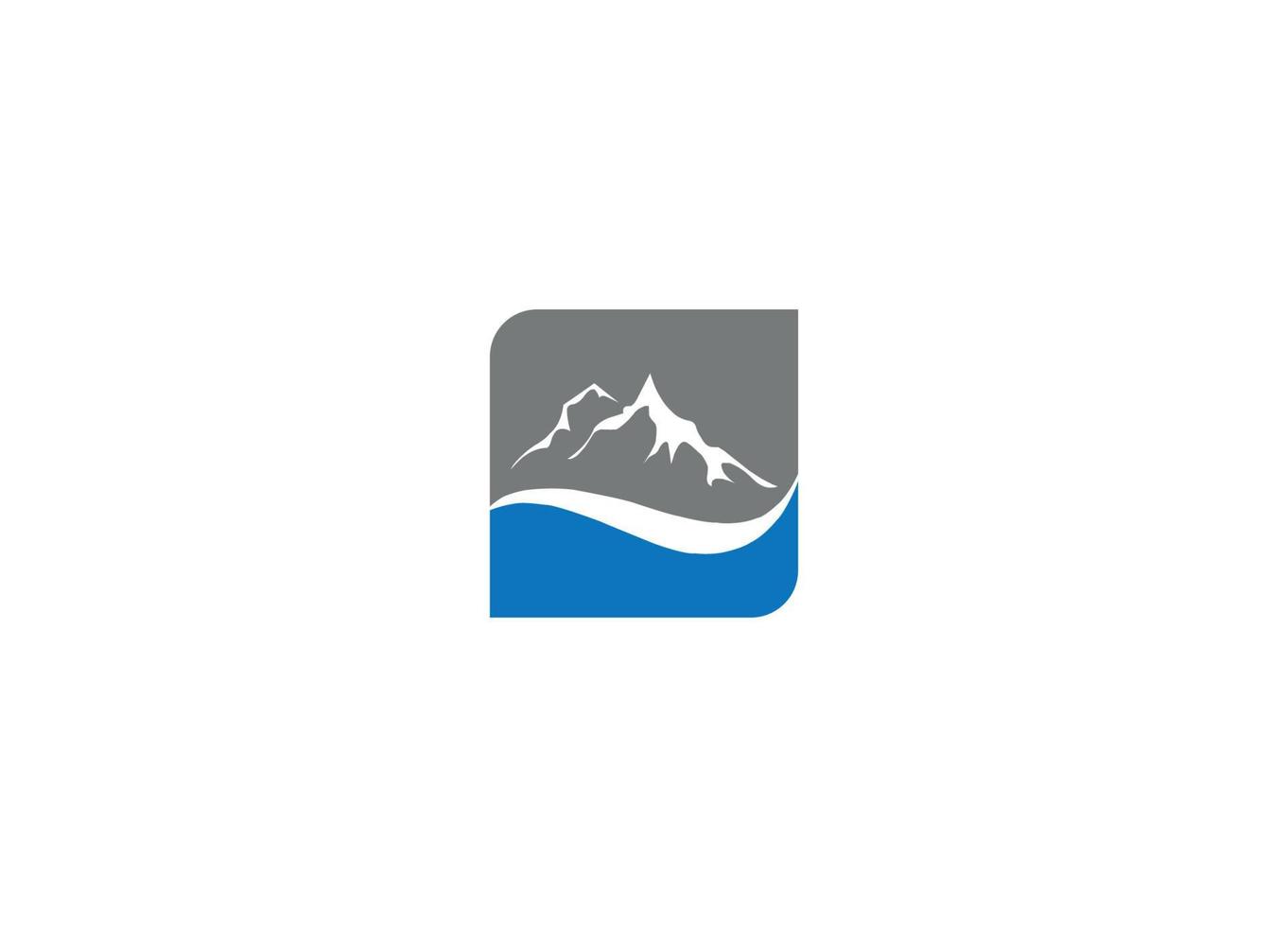 modello di icona di vettore di progettazione di logo moderno di montagna