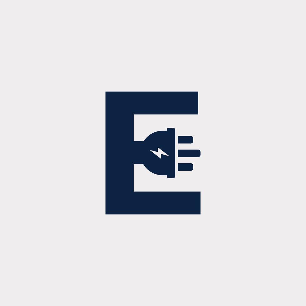 lettera iniziale e elemento di design del logo dell'icona elettrica. vettore eps10