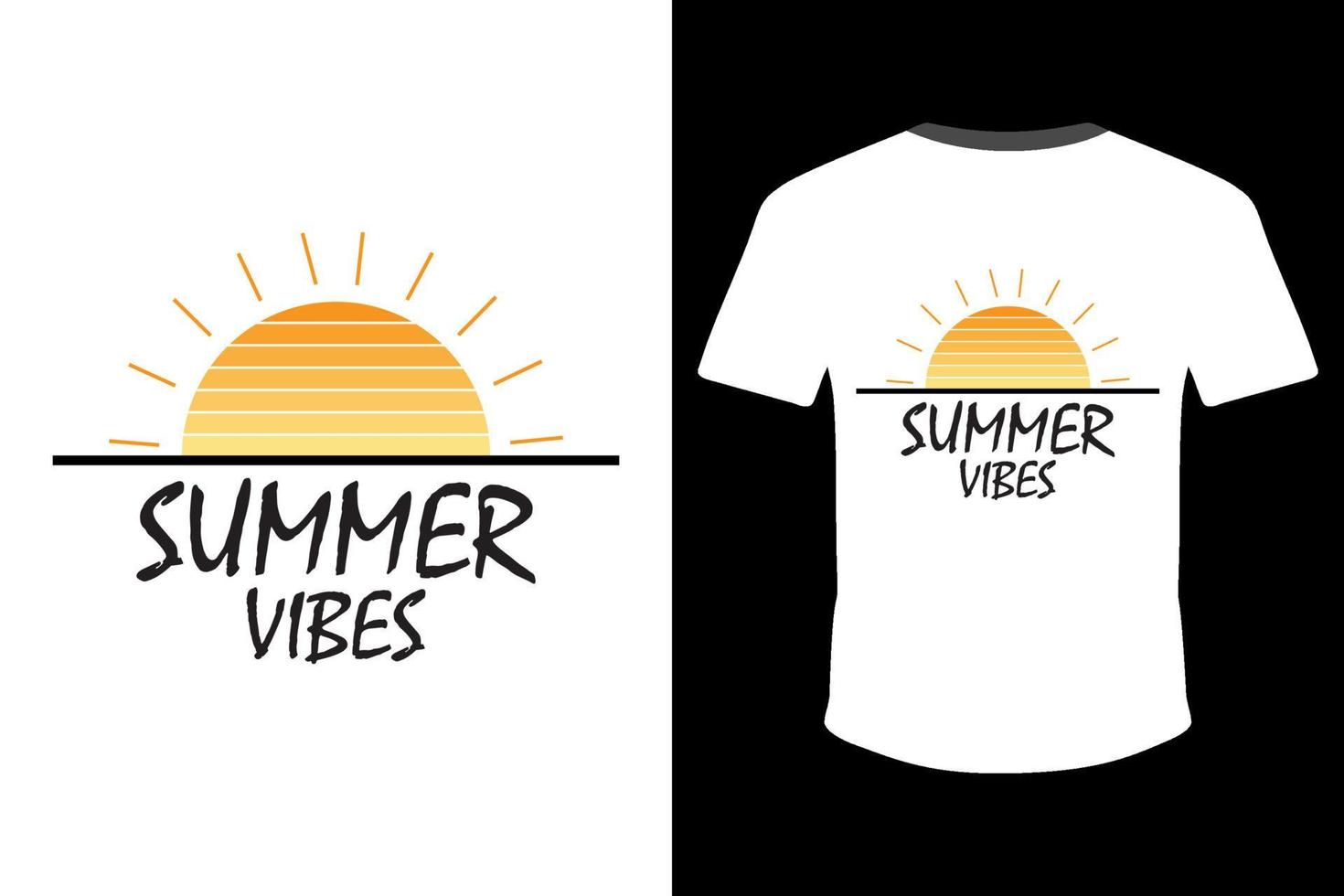 modello di progettazione t-shirt vibrazioni estive. design t-shirt dalle vibrazioni estive minimali vettore