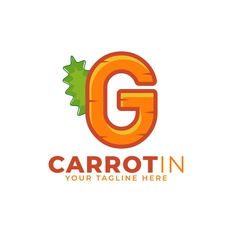 lettera iniziale g vettore di progettazione del logo della carota. progettato per la progettazione di siti Web, logo, app, interfaccia utente