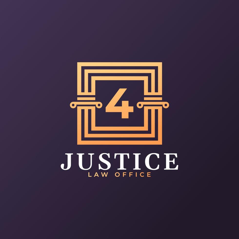 elemento del modello di progettazione del logo numero 4 dello studio legale vettore