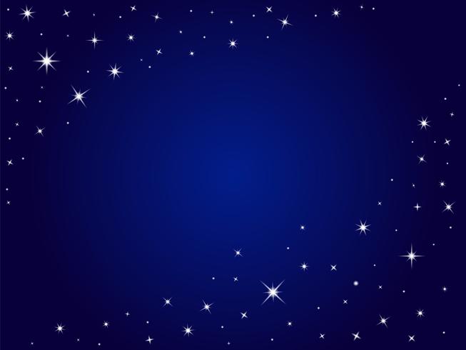 Le stelle blu dello spazio vector il fondo, cielo notturno