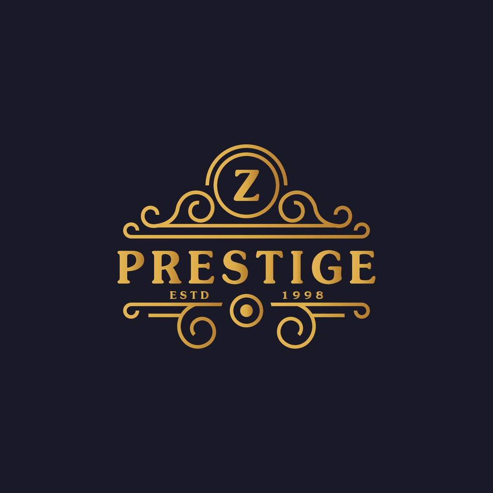 il logo di lusso della lettera z fiorisce con linee di ornamento calligrafiche eleganti. segno di affari, identità per ristorante, regalità, boutique, bar, hotel, araldico, gioielli e modello di progettazione del logo di moda vettore