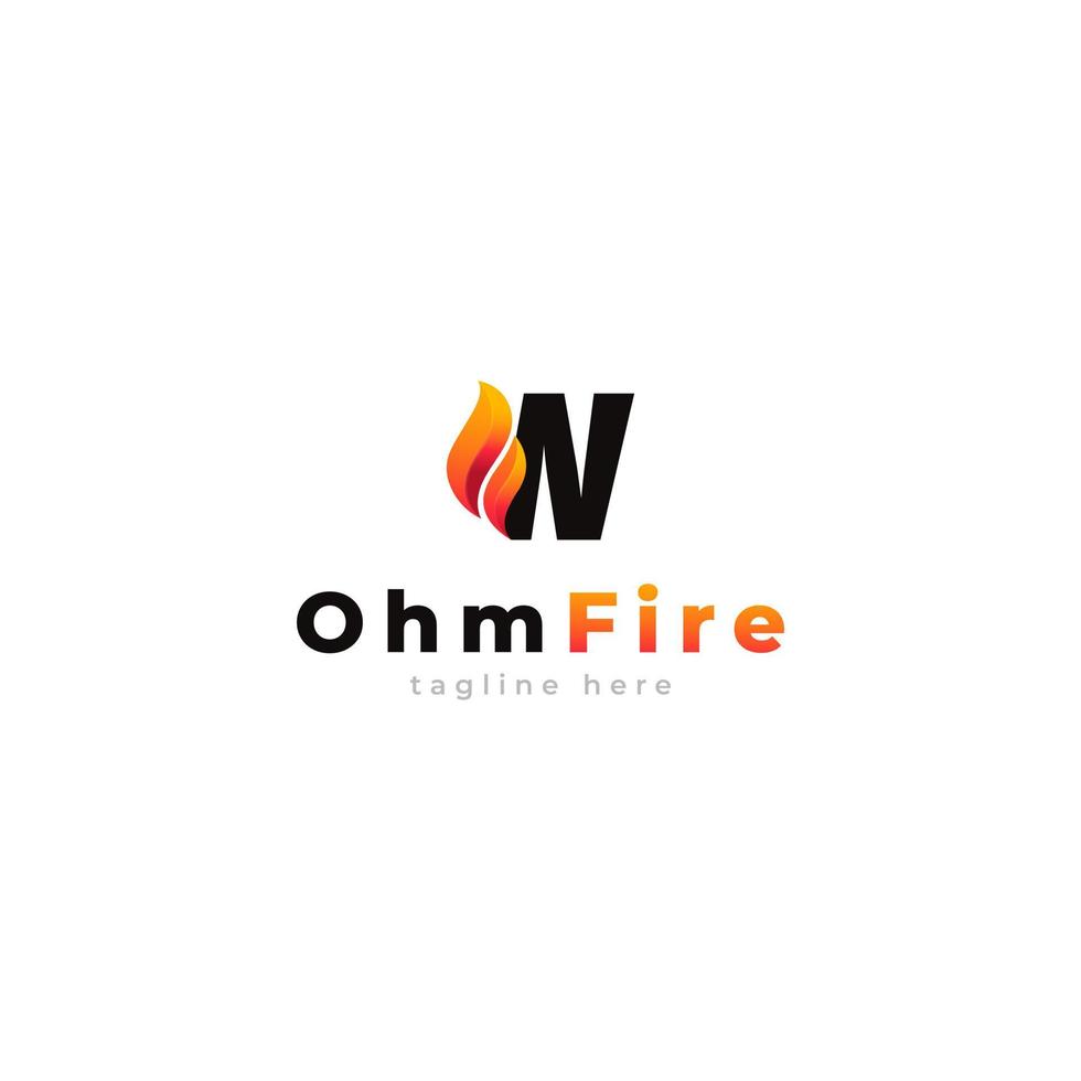 lettera iniziale w con ispirazione per il design del logo fire fire vettore