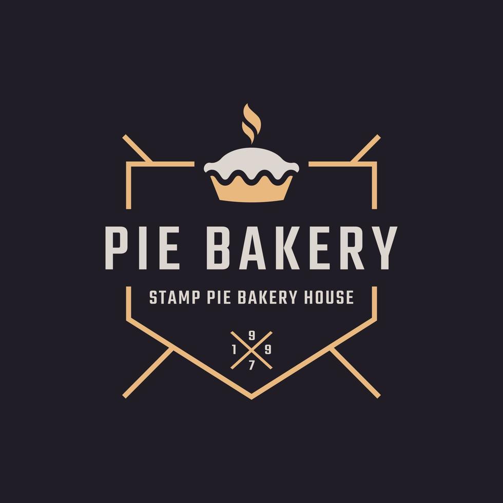 emblema distintivo etichetta retrò vintage classico per ispirazione per il design del logo della casa da forno a torta di francobolli vettore