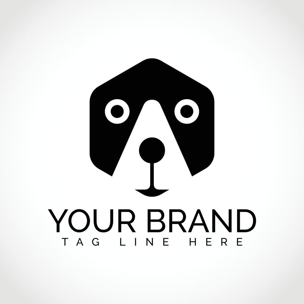 illustrazione vettoriale del logo del cane, vettore dell'icona del cane, logo del cane creativo