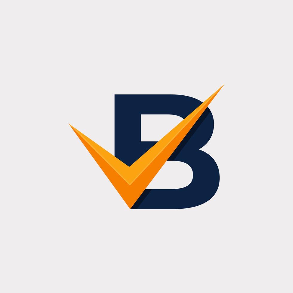 logo approvato. lettera iniziale b controlla il modello di progettazione del logo. vettore eps10