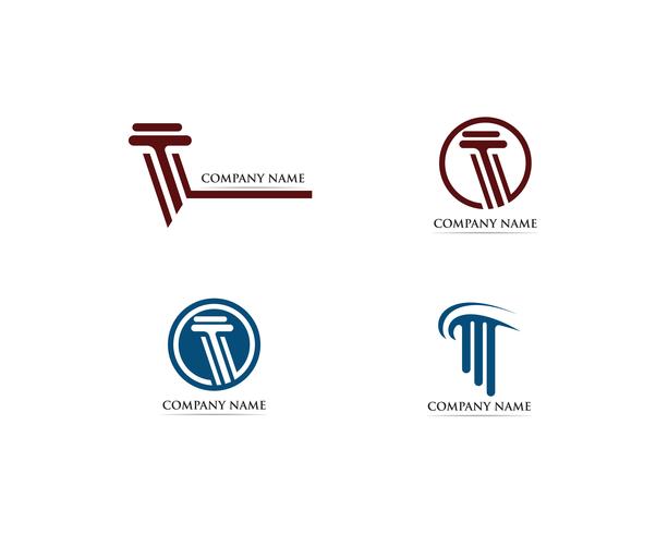 colonna Logo Template vettoriale illustrazione