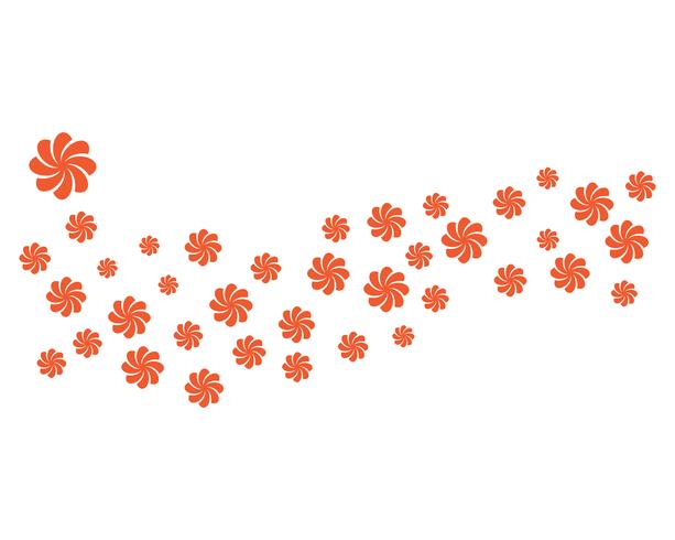 Illustrazione di progettazione dei fiori dell&#39;icona di plumeria di bellezza vettore