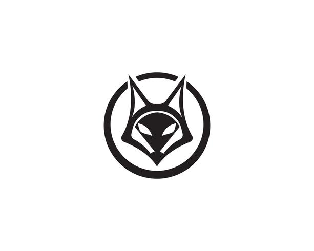 Illustratore del modello di vettore di logo di Fox