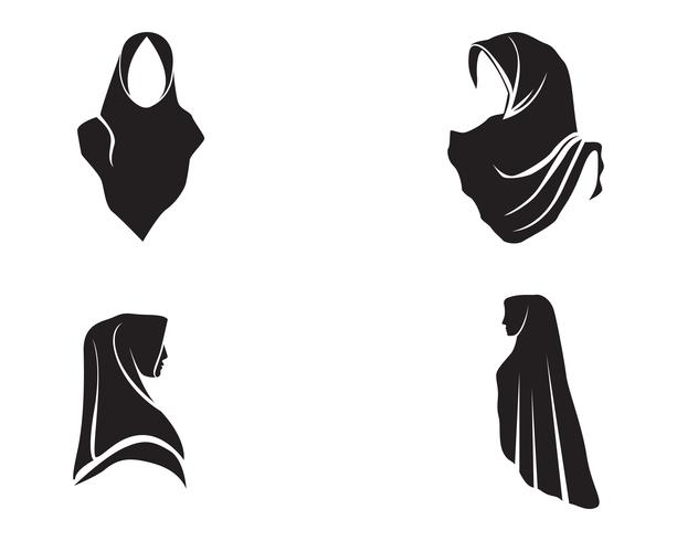 hijab vector logo nero