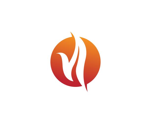 Logo icona di fuoco vettoriale