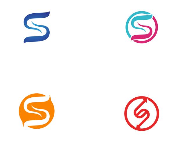 Modello vettoriale logo S