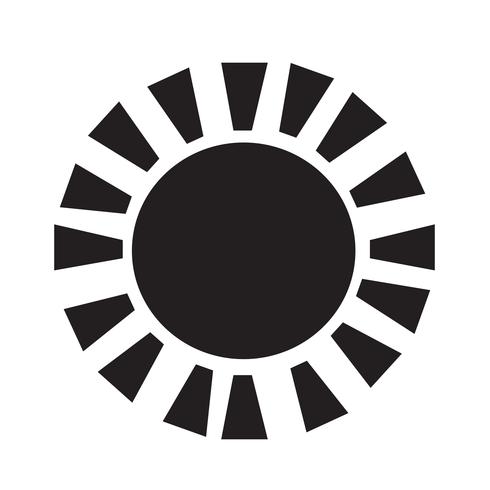 Segno simbolo icona di sole vettore