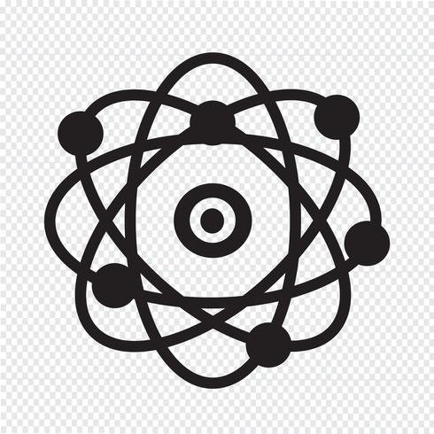 simbolo dell&#39;icona dell&#39;atomo segno vettore