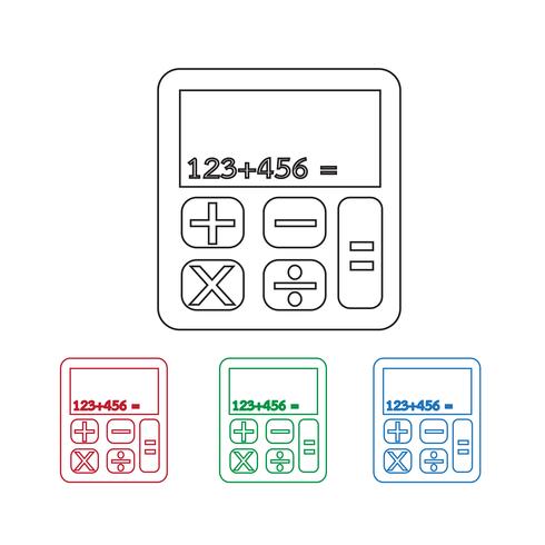 segno di simbolo dell&#39;icona del calcolatore vettore