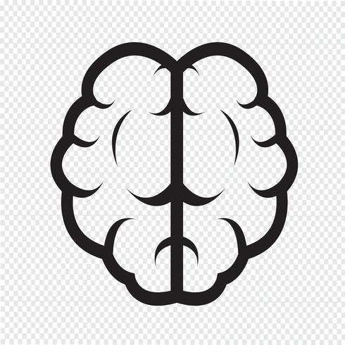 Cervello icona simbolo segno vettore