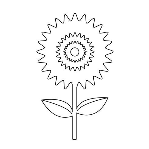 Segno di simbolo dell&#39;icona del fiore vettore
