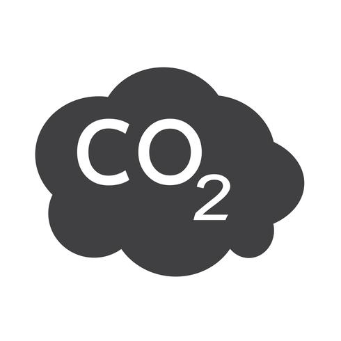 Segno simbolo icona di CO2 vettore