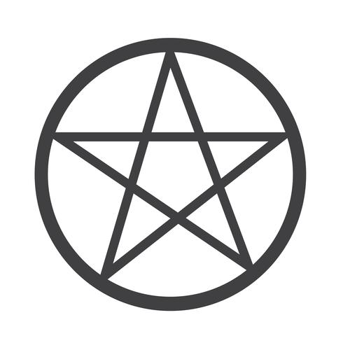 Segno simbolo icona Pentagramma vettore