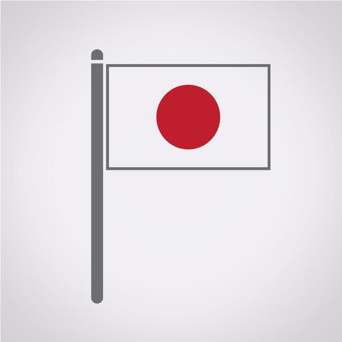 Segno di simbolo della bandiera del Giappone vettore