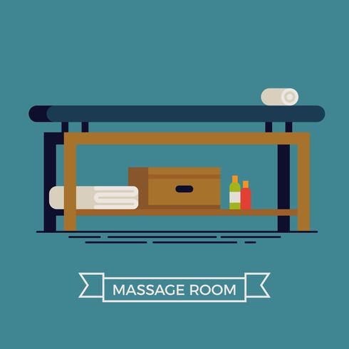 Illustrazione della stanza di massaggio vettore