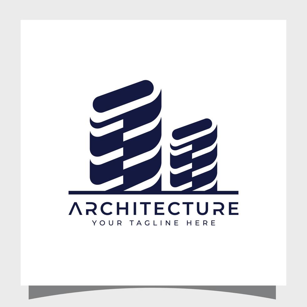 architettura edificio logo design modello servizi immobiliari vettore