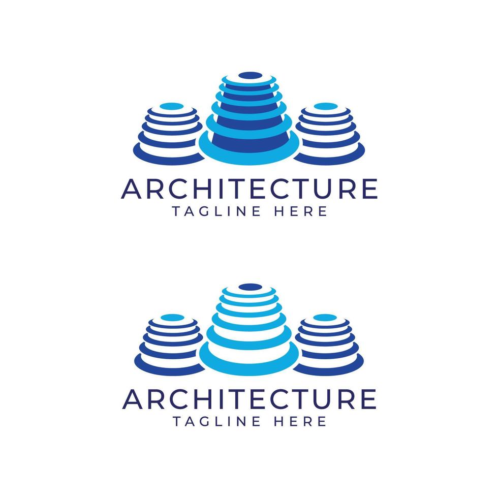 architettura edificio logo design modello servizi immobiliari vettore
