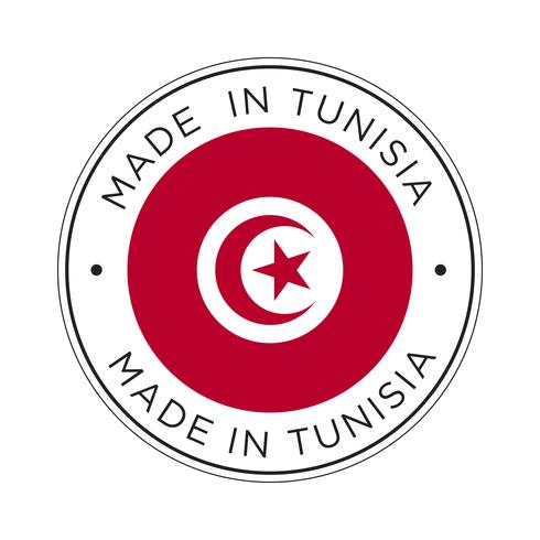 realizzato in icona bandiera tunisia. vettore